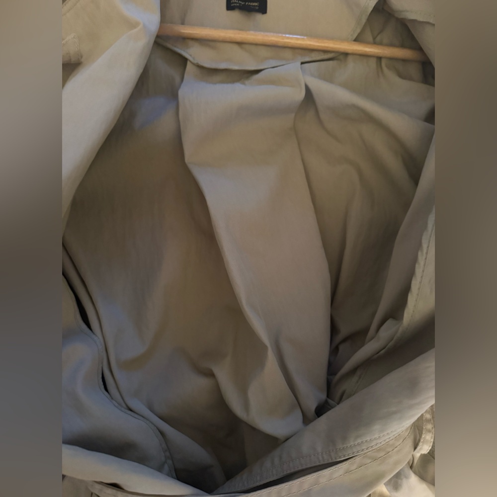 Massimo Dutti Open Trench Coat Tan Size Large - Picture 7 of 11